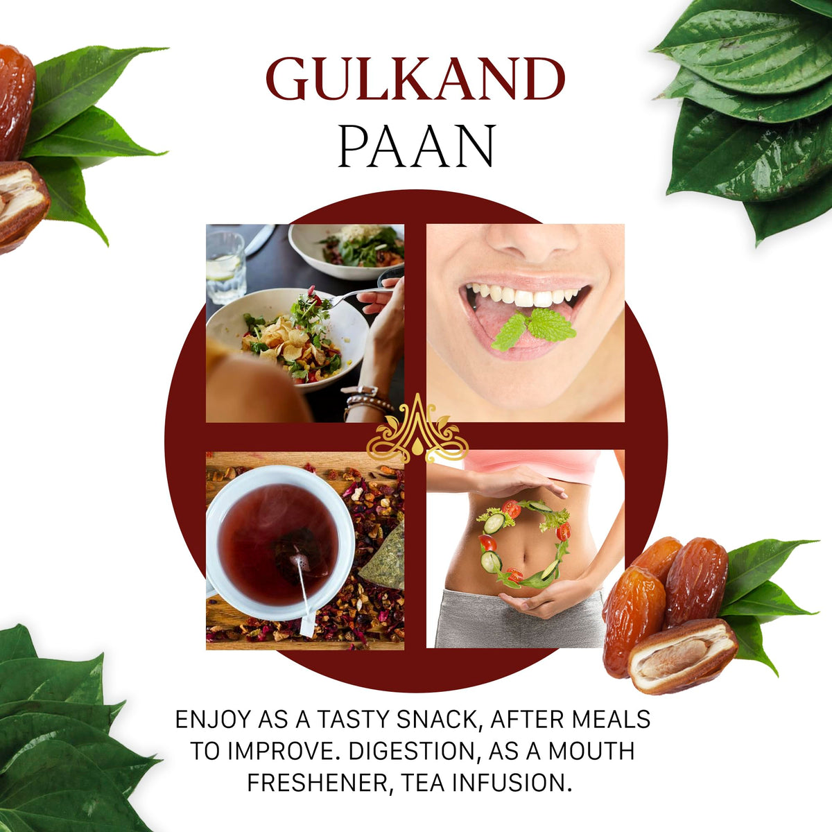 Textured shredded Gulkand Paan ready to snack by Aryaa Organic