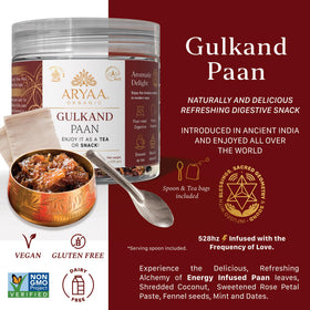 Aryaa Organic Gulkand Paan tea pairing enhances relaxing rituals