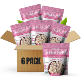 AshaPops packaging shows Himalayan Pink Salt seeds in resealable pouch for convenient snacking.