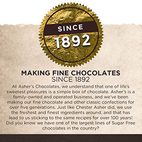 Asher's Chocolates branded cello bags preserve freshness and retail appeal.