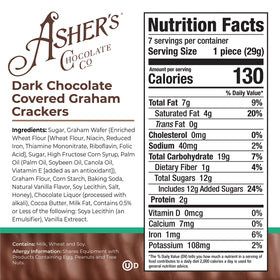 Asher's Chocolates close-up of double layer milk chocolate coating on graham crackers