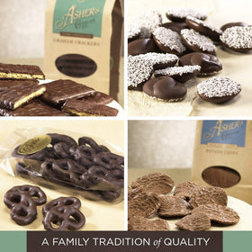 Asher's Chocolates gift-ready packaging perfect for gifting.