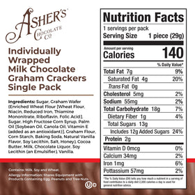Asher's milk chocolate coating close-up on graham cracker, rich melt and texture