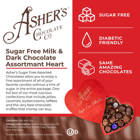 Gift-ready packaging showcasing Asher's sugar-free selection.