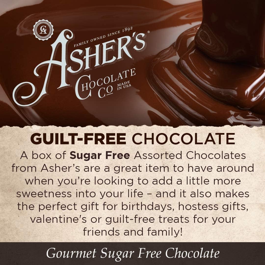 Heart-shaped design on sugar-free chocolates collection.