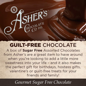 Heart-shaped design on sugar-free chocolates collection.