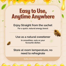 Ashraf Naturals Sidr Gold Honey Sticks kitchen use with tea or yogurt