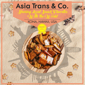 Asia Trans Mixed Arare Rice Crackers Kona packaging, Hawaii-inspired premium snack.