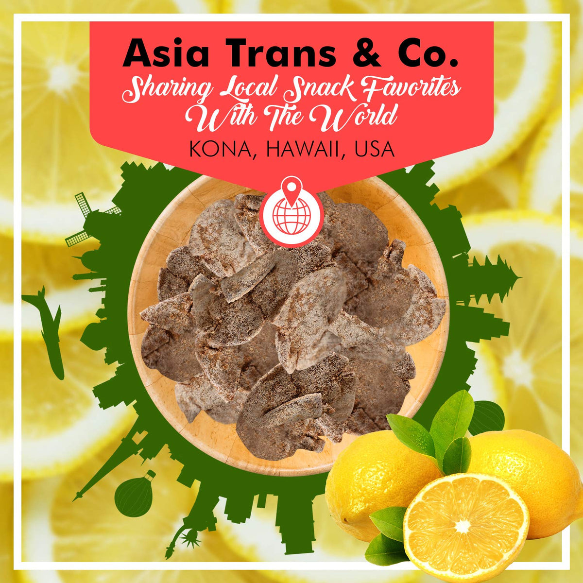 Asia Trans & Co. lemon slices for tea garnish, fragrant and refreshing