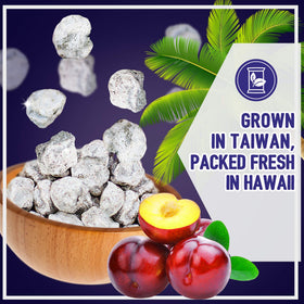 Asia Trans Seeded White Li Hing Mui crack seed plums serving suggestion with pineapple