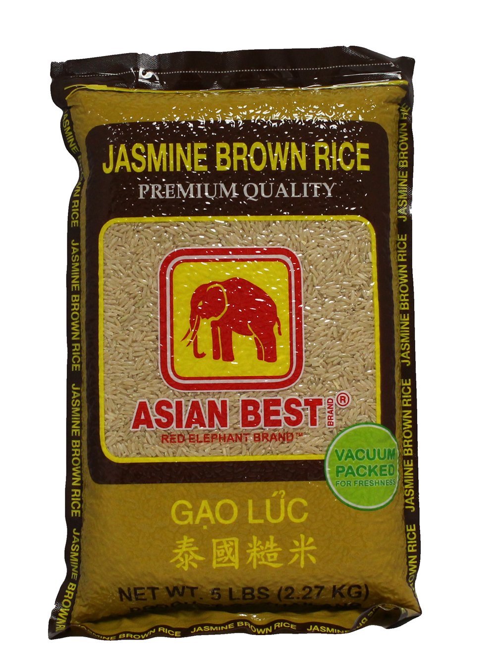 Asian Best Jasmine Brown Rice package, rich in fiber for a wholesome meal.