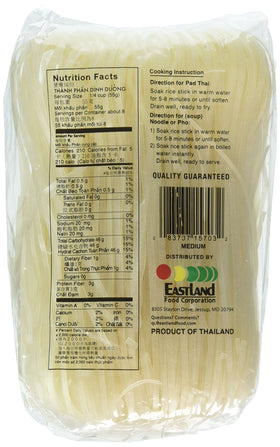 Asian Best rice stick noodle medium 16oz pack ready for boiling and stir-fry