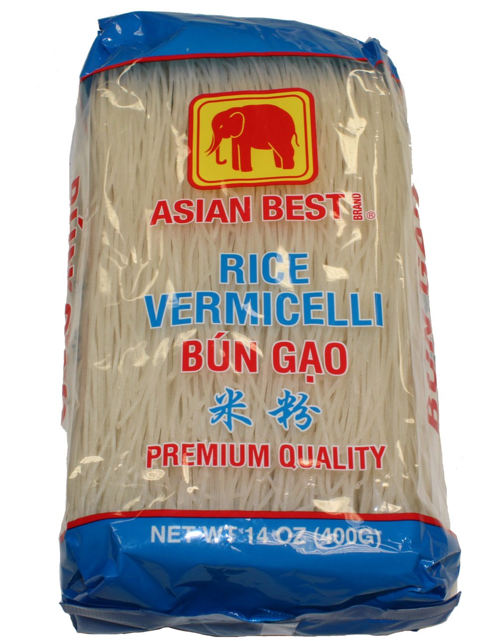 Asian Best rice vermicelli Bun Gao 3-pack front view, ideal for quick, versatile meals.
