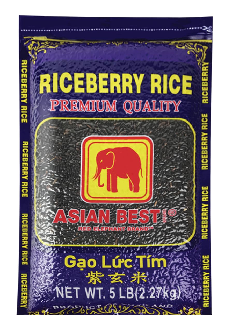 Asian Best Riceberry Rice pack shot displaying premium purple rice for nutritious meals