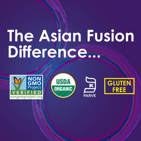 Asian Fusion Teriyaki sauce pouring over vegetables during a sizzling stir fry.