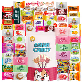 Asiatic Dishes 60-count Asian candy box with assorted treats, ideal for gifting or sharing.