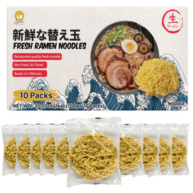 Asiatic Dishes ramen noodles pack 10 showing fresh, chewy noodles for custom bowls.