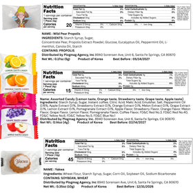 Asiatic Dishes Japanese treats selection, perfect for fruity and creamy flavor lovers.
