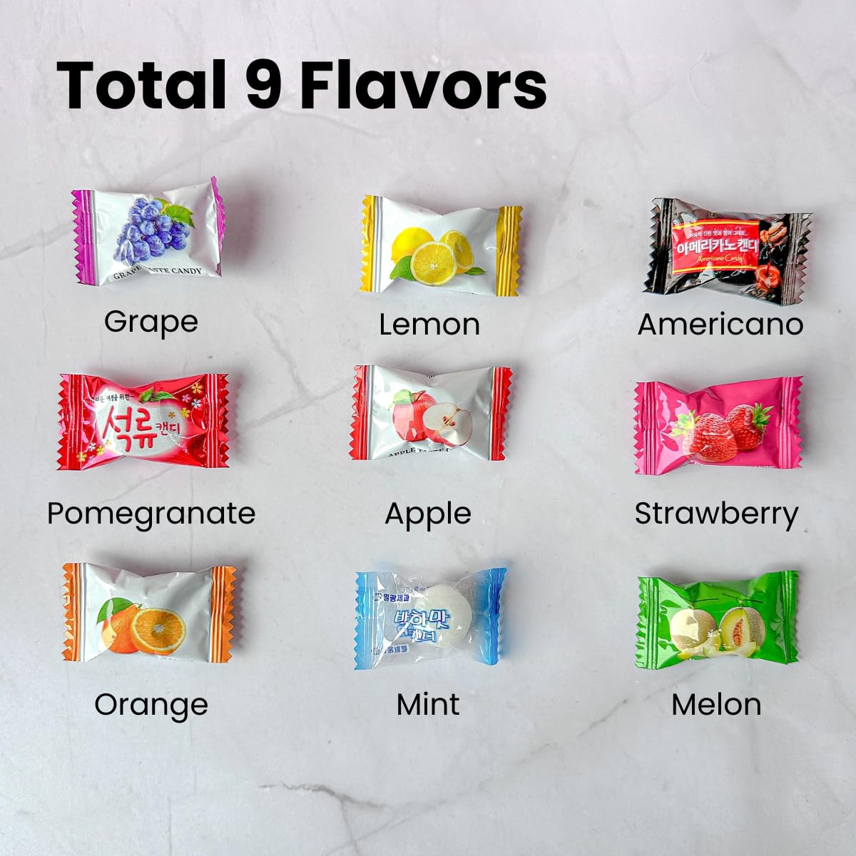 Asiatic Dishes Korean candy orange flavor, easy to share at receptions.