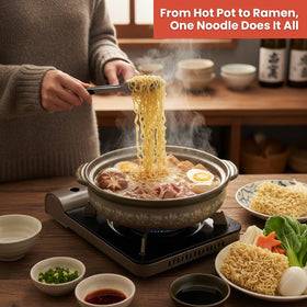 Asiatic Dishes noodles ready in 3 minutes on the stove.