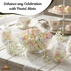 ASOZI Butter Mints party bowl ready, colorful mint crunch.