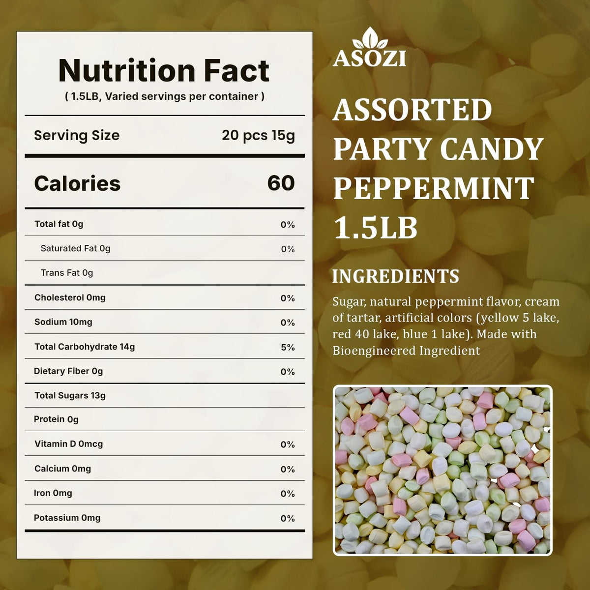 ASOZI Butter Mints soft pillow cubes offer smooth texture for delightful after-dinner moments.