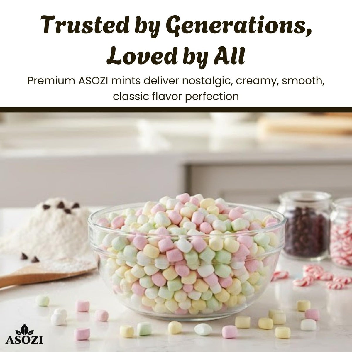ASOZI Butter Mints wedding reception favors with pastel delights.