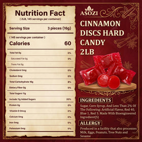 ASOZI Cinnamon Discs individually wrapped, convenient for on-the-go snacking.