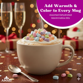 ASOZI colorful marshmallow bits decorate cakes and cookies with a whimsical touch.