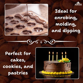 ASOZI glossy fondue dip with melted wafers for dessert dipping