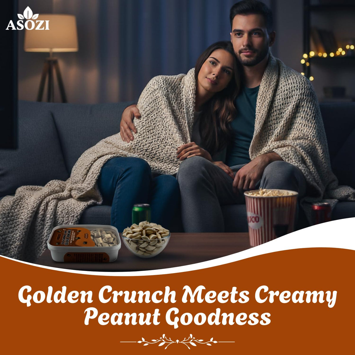 ASOZI Golden Crunchies open box reveals bite-sized bars ready to enjoy.