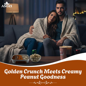 ASOZI Golden Crunchies open box reveals bite-sized bars ready to enjoy.