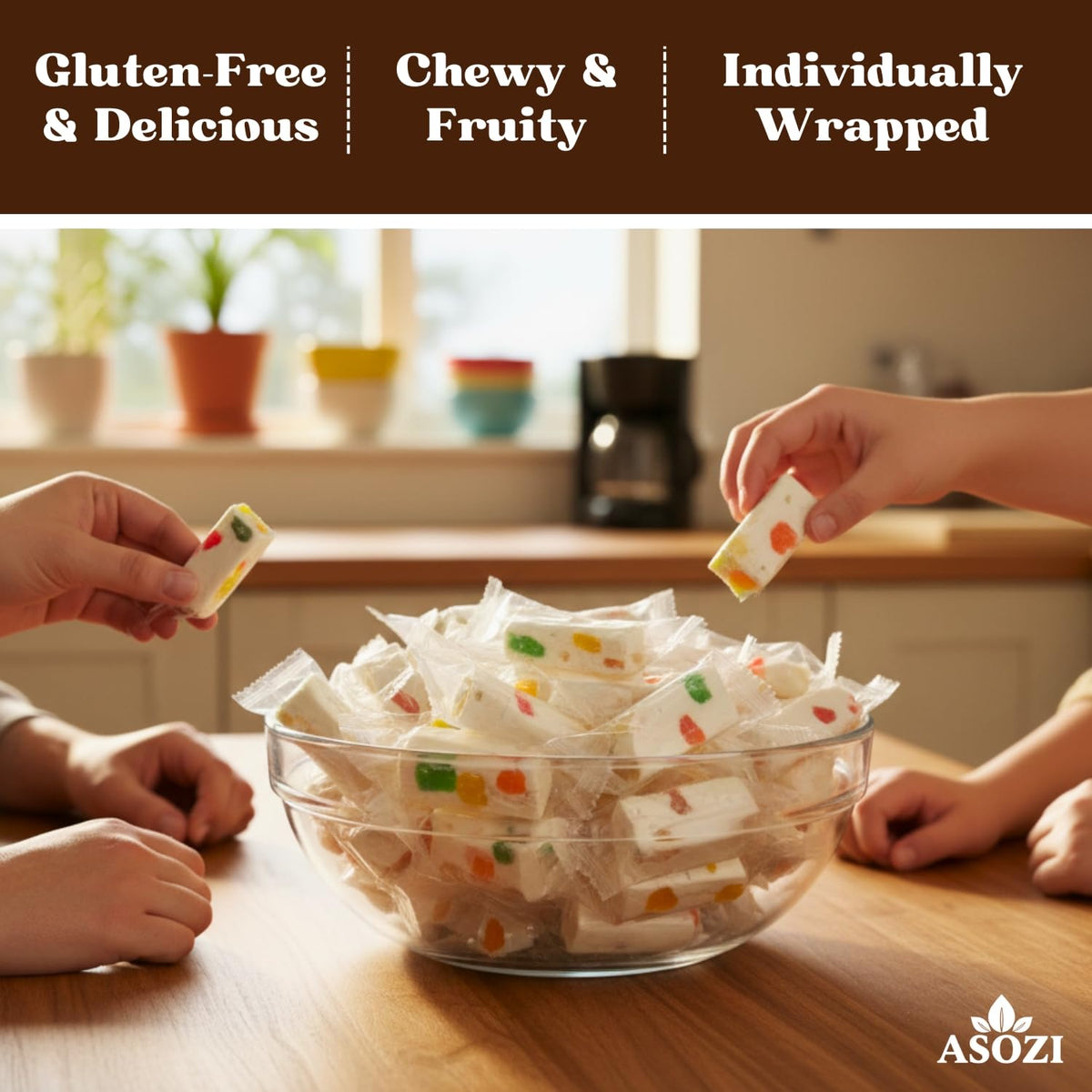 ASOZI individually wrapped candies make tastier on-the-go treats.