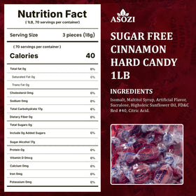 ASOZI individually wrapped cinnamon candy discs for sharing at the office or events