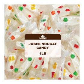 ASOZI jujube nougat candy with fruity jelly beans in a chewy, colorful 1lb bag.