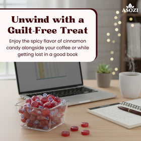 ASOZI party display with sugar-free cinnamon candy for celebrations