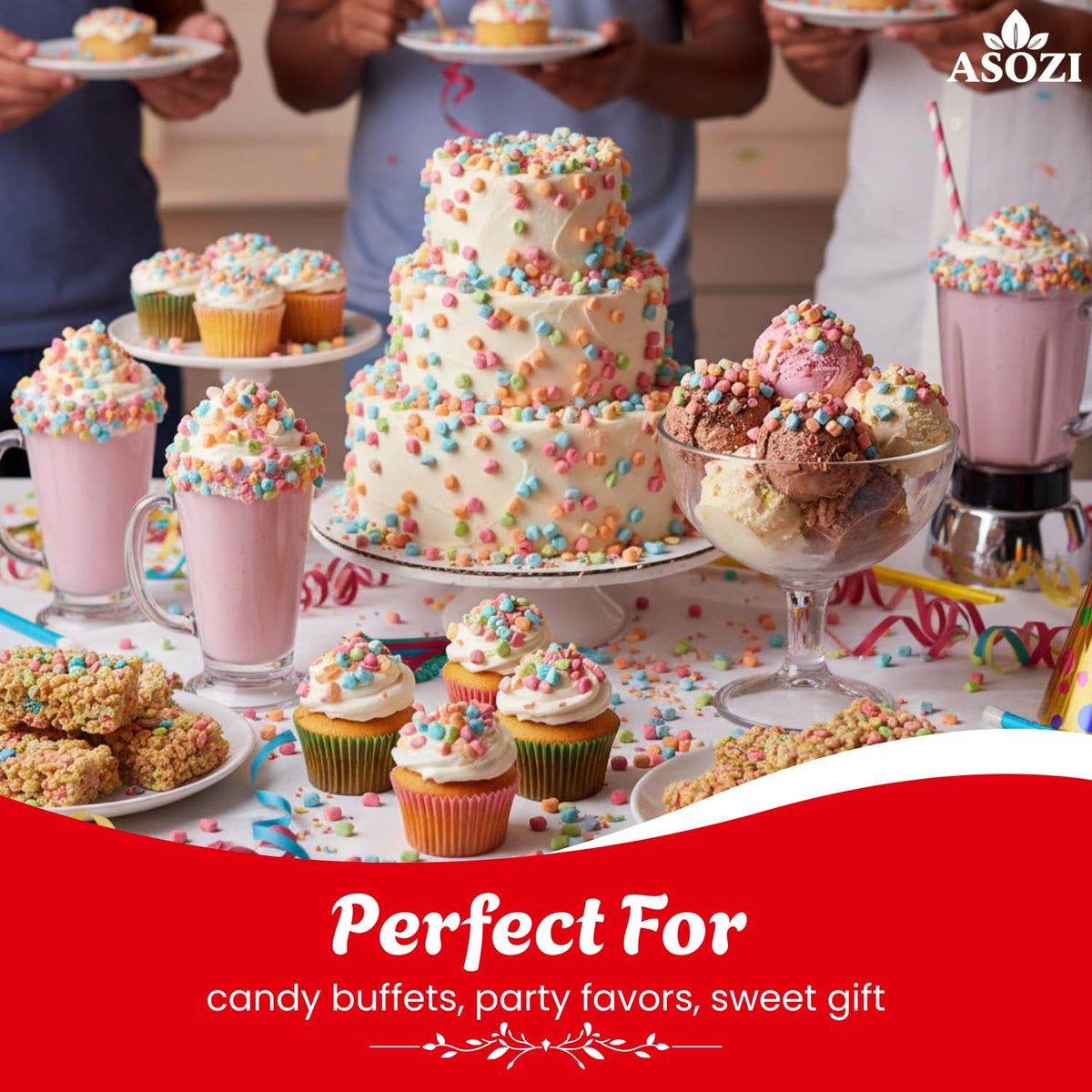 ASOZI pink marshmallows add a playful touch to valentine treats.