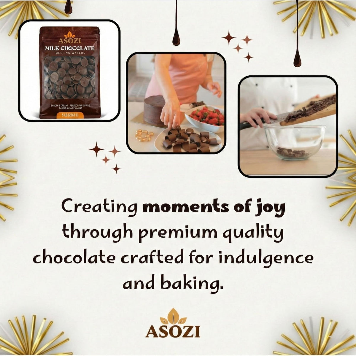 ASOZI wafers ideal for molds and molded chocolate treats