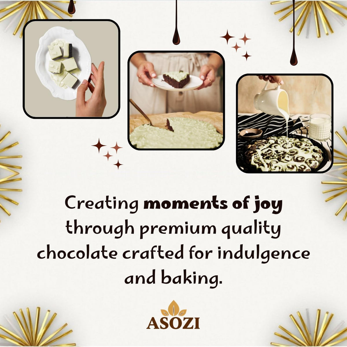 ASOZI wafers offering silky texture and glossy finish for desserts