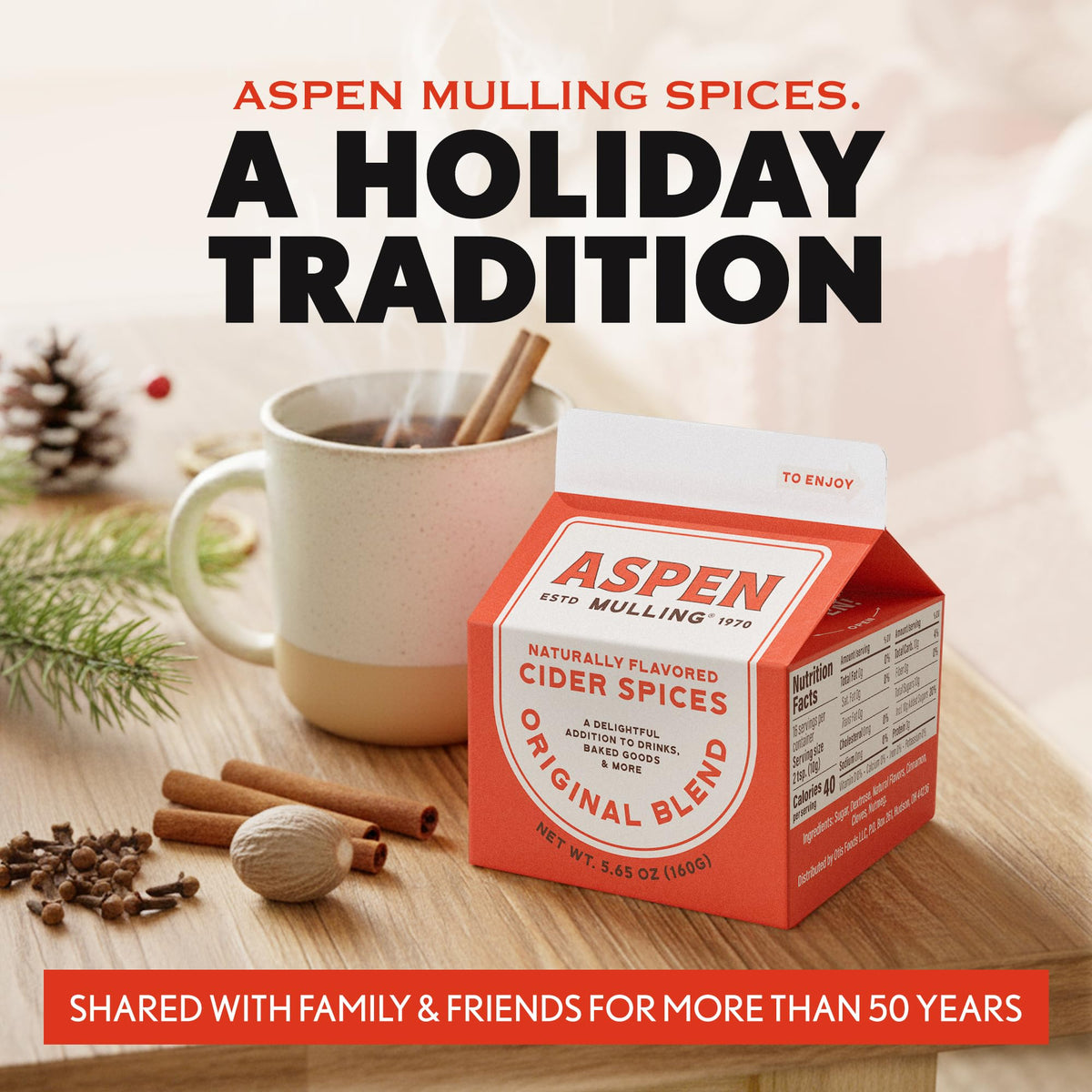 Aspen Mulling spices used in baking for warm cinnamon flavors.