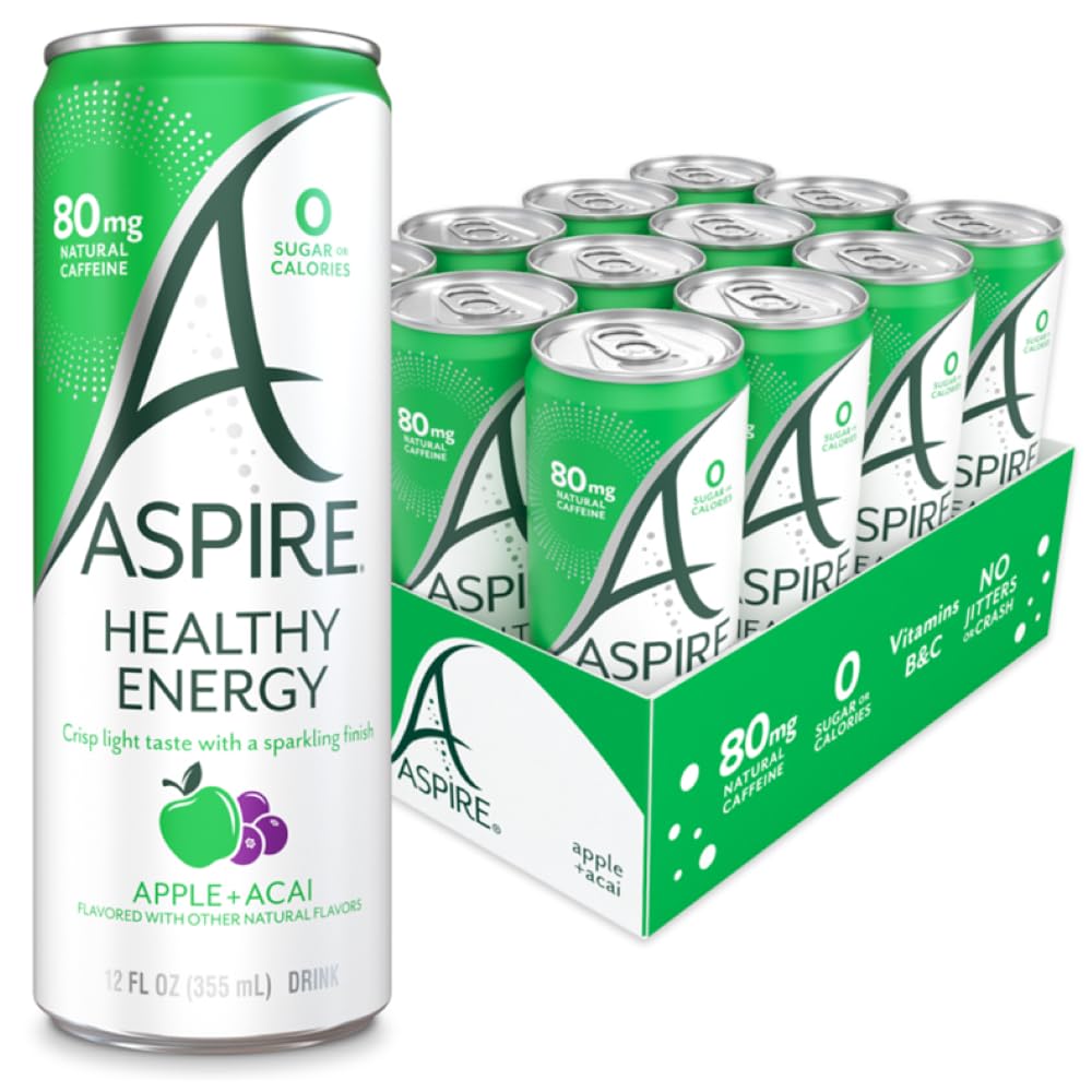 Aspire Apple Acai bottle reveals a crisp energy boost with zero sugar.