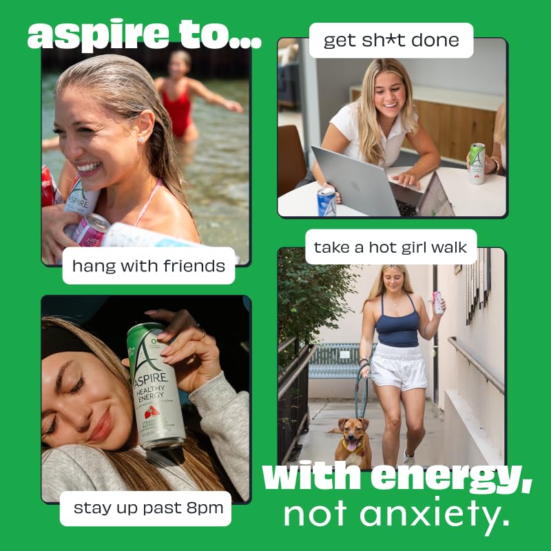 Aspire Apple Acai lifestyle moment emphasizes refreshing anytime pick-me-up.