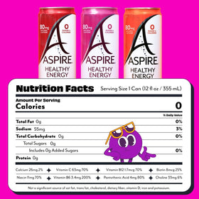 ASPIRE Classics Zero Sugar can highlighting keto-friendly, calorie-free refreshment