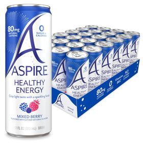 Aspire Mixed Berry energy can ready for an on-the-go boost with zero sugar