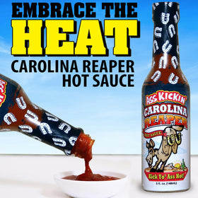 ASS KICKIN' Carolina Reaper wings dip showcasing extreme heat