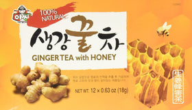 Assi Instant Ginger Tea with Honey tea bags ready to brew