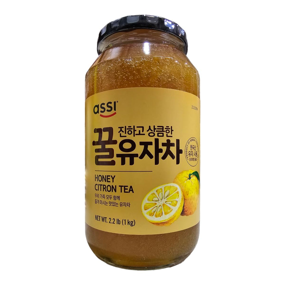 Assi Korean Citron Tea with Honey 1kg jar ready for cozy hot brews.