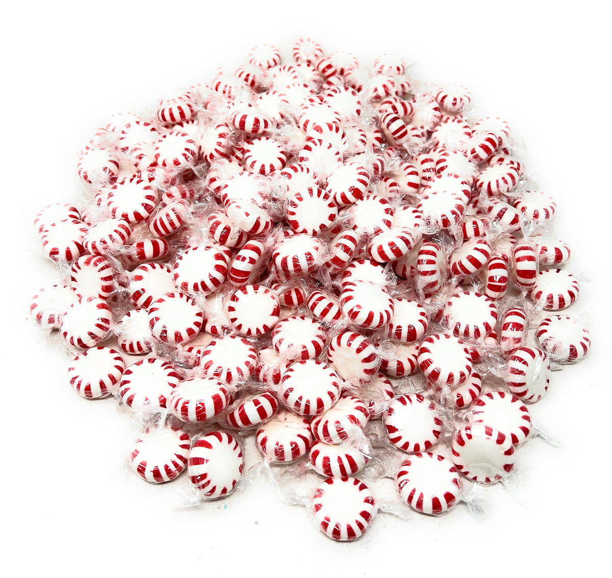 Assortit American Old Fashioned Peppermint Starlights in resealable bag for pantry-ready snacking.