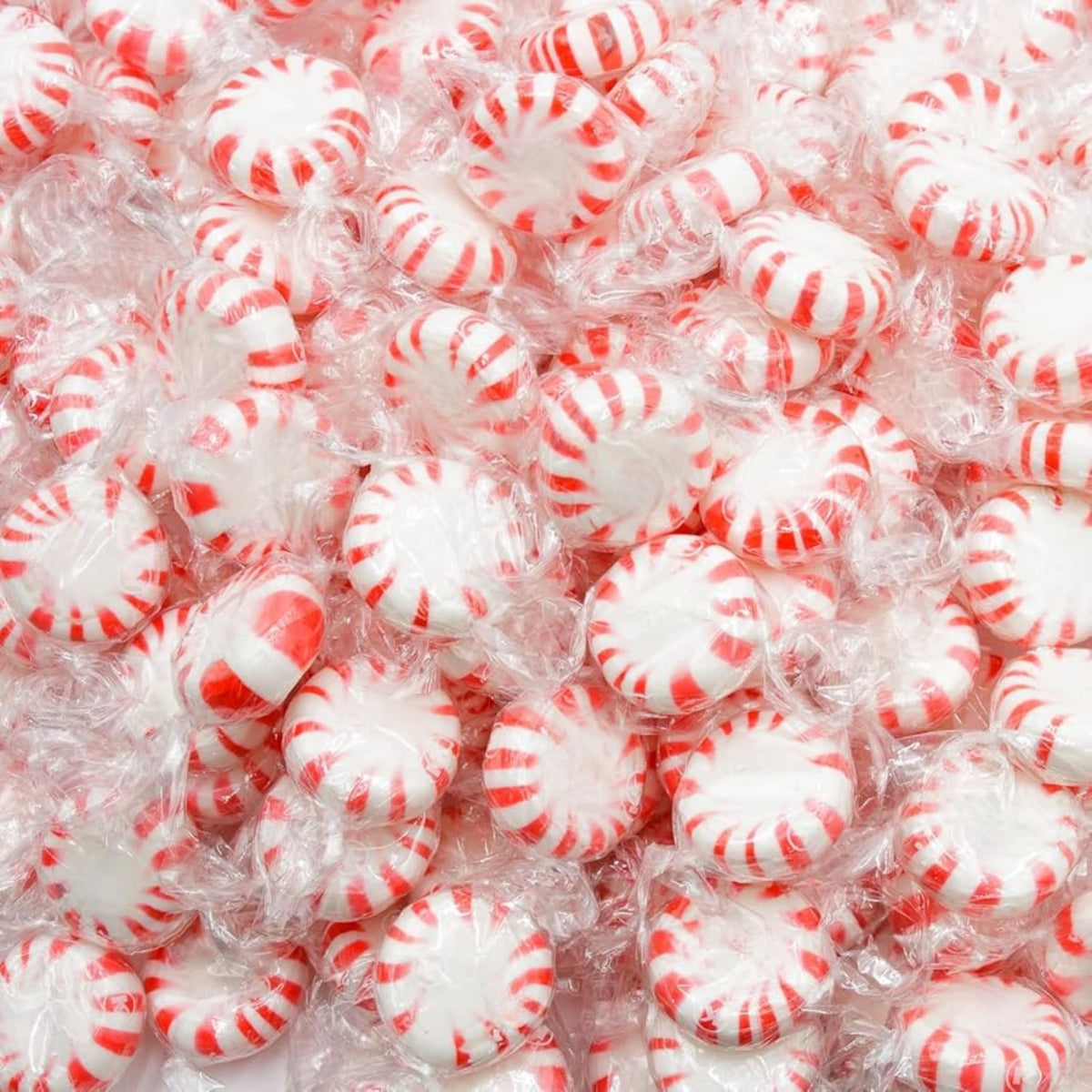 Assortit American Peppermint Starlights mints in packaging, preserving freshness.