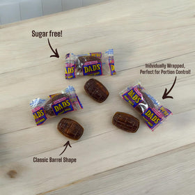 Assortit individually wrapped root beer barrels for mess-free sharing